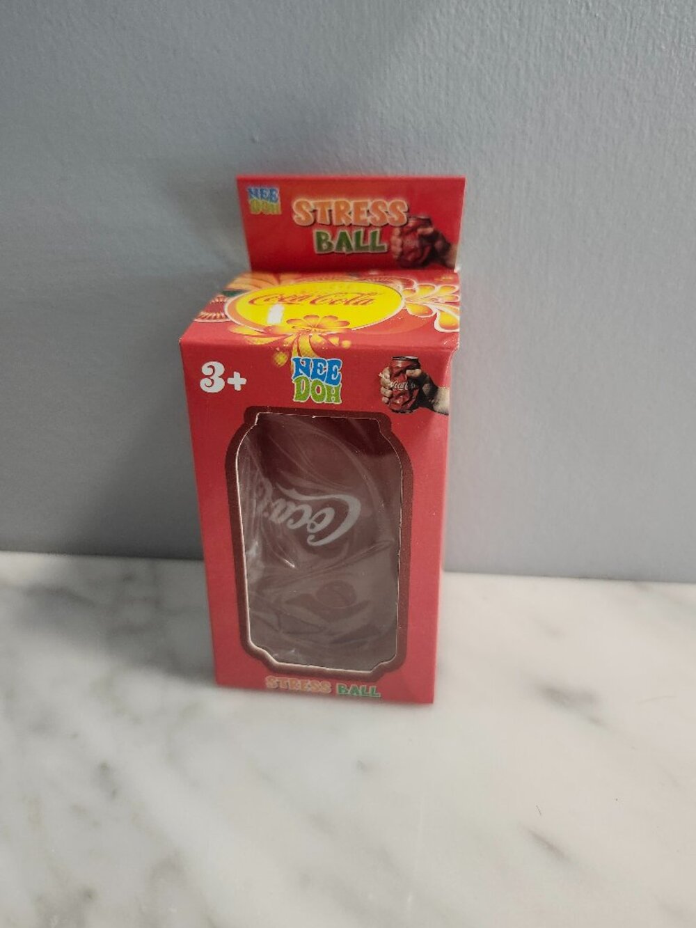 NeeDoh coke can shaped  Stress Ball - red